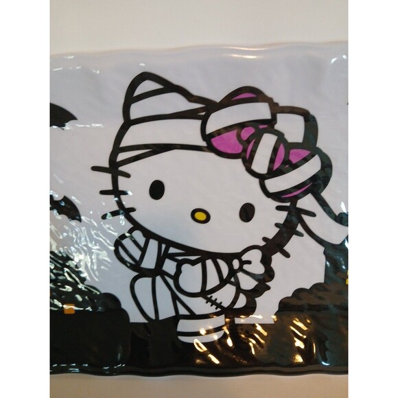 Hello Kitty Halloween Mummy Melamine Serving Platter/Tray-White/Black-Very CUTE - Picture 5 of 10
